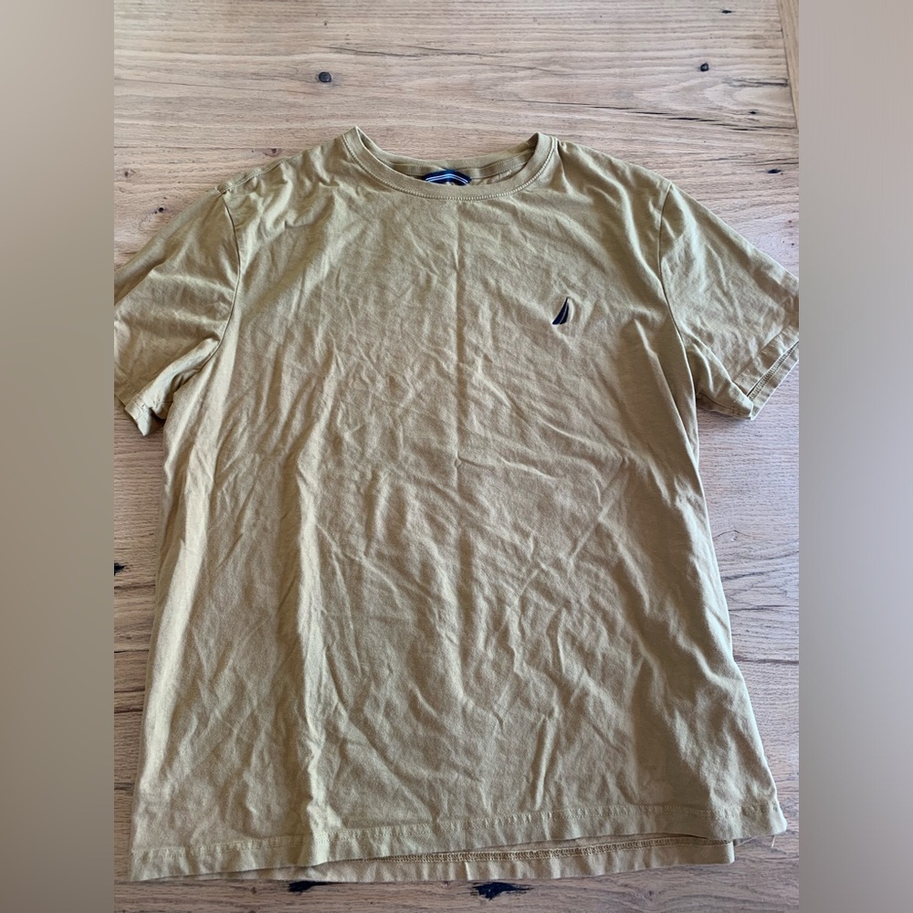 Nautica Men’s Short Sleeve Tee Shirt Maize‎ Yellow XLarge  Preloved